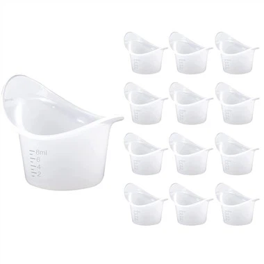 Taza suave del lavado del ojo del silicón del uso 8ML 5ML de la tienda óptica del hospital para la limpieza del ojo