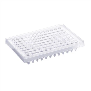 Placa de PCR de 96 pocillos transparente de 0,2 ml con faldón semi{{0}}desechable estéril para laboratorio
