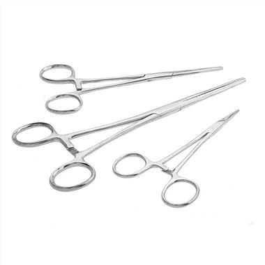 Pinzas hemostáticas médicas de acero inoxidable