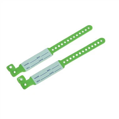 Pulsera impermeable de plástico de vinilo blando para adultos para pulsera de identificación de madre y bebé
