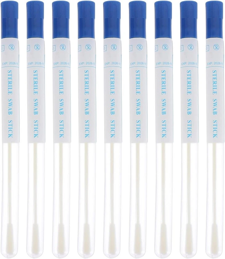 Medical Sterile Transport Sample Collection Rayon Swab With Collection Tube