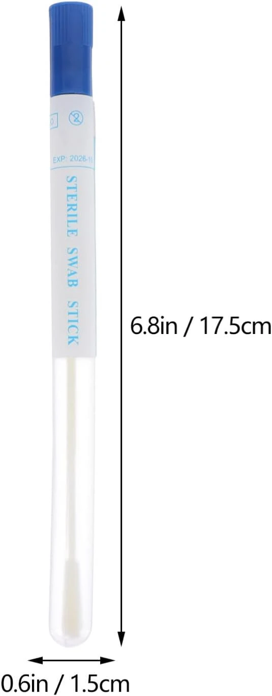 Medical Sterile Transport Sample Collection Rayon Swab With Collection Tube