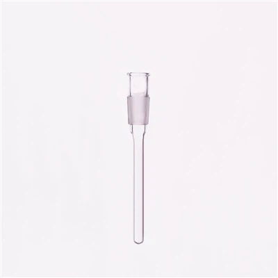 Tubo receptor de vacío de vidrio para cristalería de laboratorio, boca de tierra estándar