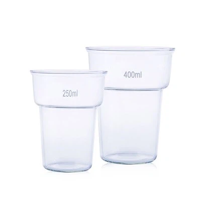 Vaso de precipitados de teñido transparente de la taza de cristal del borosilicato 3,3 del uso 400ml del laboratorio